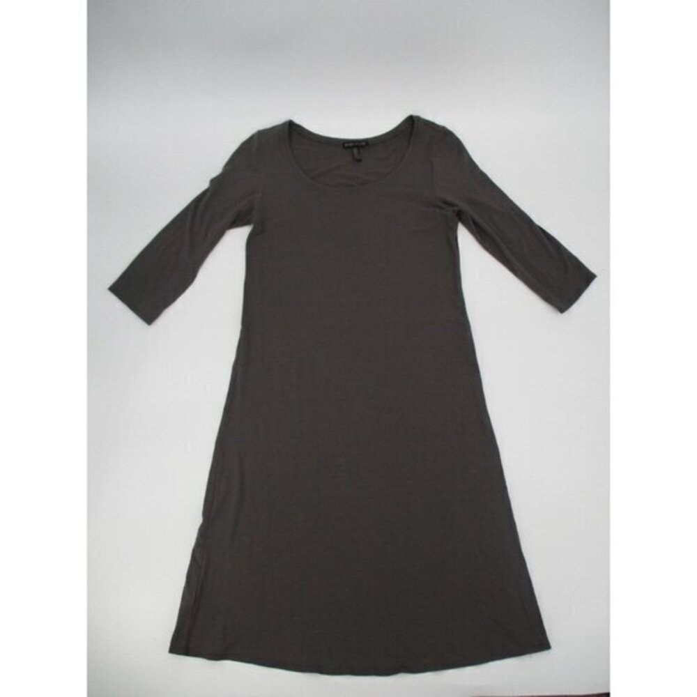 Eileen Fisher Womens Dress XXS Gray Casual Viscose Stretch Pullover Knit Boho